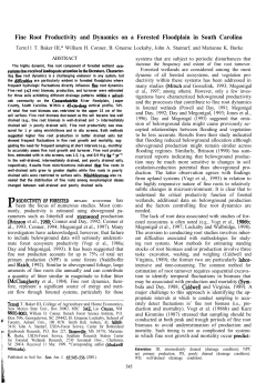 Fine Root Productivity and Dynamics on a Forested