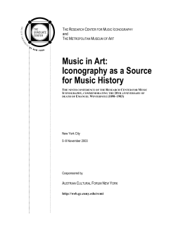 Music in Art: Iconography as a Source for Music History