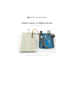 Arduino Lesson 10. Making Sounds