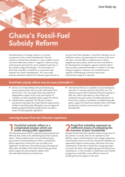 Ghana`s Fossil-Fuel Subsidy Reform