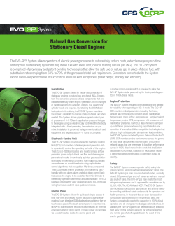 Natural Gas Conversion for Stationary Diesel Engines