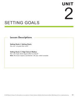 setting goals