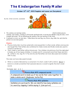 The Kindergarten Family Mailer