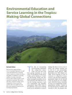 Environmental Education and Service Learning in the Tropics