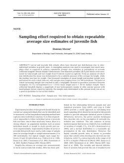 Sampling effort required to obtain repeatable average size estimates