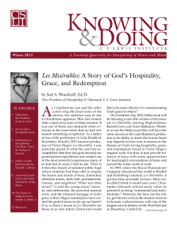 Les Mis&eacute;rables: A Story of God`s Hospitality, Grace, and Redemption