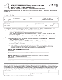 Form DTF-820 - Auctions International