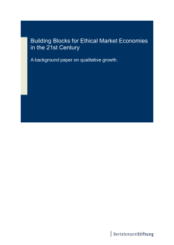 Building Blocks for Ethical Market Economies in the 21st Century