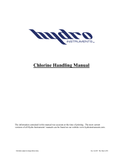 Chlorine Handling Manual
