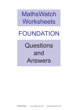 MathsWatch Worksheets