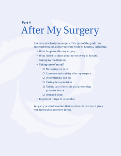Part 4 &ndash; After My Surgery