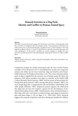 Situated Activities in a Dog Park: Identity and Conflict in Human