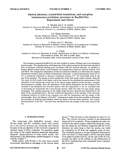 Optical phonons, crystal-field transitions, and europium
