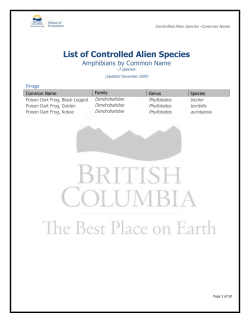 List of Controlled Alien Species