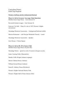 Curriculum Project - Matilda Joslyn Gage Foundation