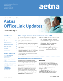 Aetna OfficeLink Updates Southeast Region