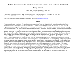 Textural Types of Evaporites in Holocene Sabkhas of Qatar and