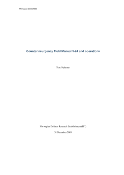 Counterinsurgency Field Manual 3-24 and operations
