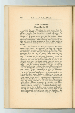St. Dunstan`s Red and White LATIN HYMNODY Cletus Murphy, `45