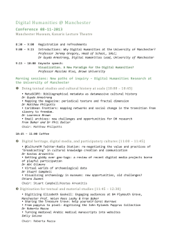 Digital Humanities @ Manchester
