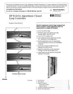 HP E1415A Algorithmic Closed Loop Controller H