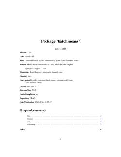 Package `batchmeans`