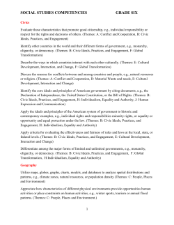 SOCIAL STUDIES COMPETENCIES GRADE SIX