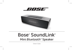 Bose&reg; SoundLink - River Park, Inc.