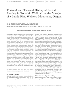 Textural and Thermal History of Partial Melting in