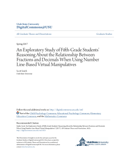 An Exploratory Study of Fifth-Grade Students` Reasoning About the
