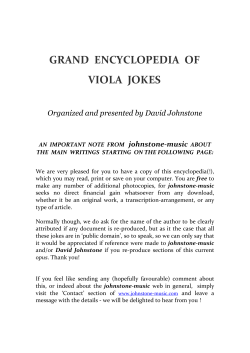 grand encyclopedia of viola jokes - Johnstone