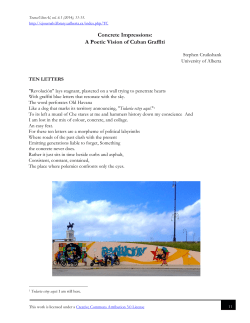 Concrete Impressions: A Poetic Vision of Cuban Graffiti