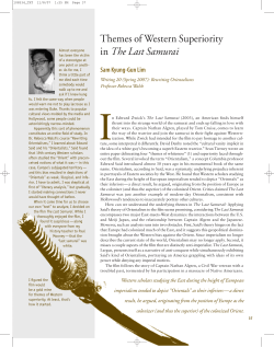 Themes of Western Superiority in The Last Samurai