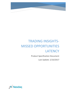 Missed opportunities Latency