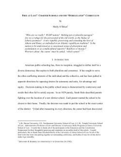 Free at Last? Charter Schools and the