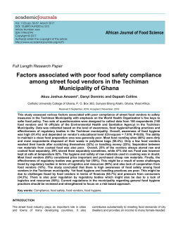 Factors associated with poor food safety compliance among street