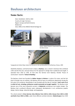 Information on Pius Pahl and Bauhaus