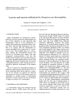Lactose and sucrose utilization by Streptococcus thermophilus