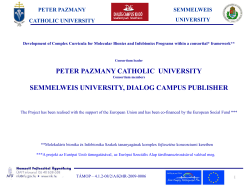 PETER PAZMANY CATHOLIC UNIVERSITY SEMMELWEIS