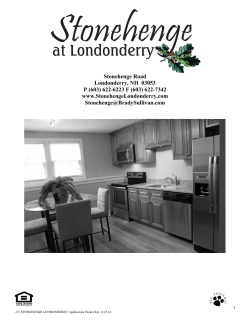 Stonehenge Road Londonderry, NH 03053 P