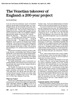 The Venetian Takeover of England: A 200