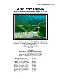Ancient China - College of William and Mary