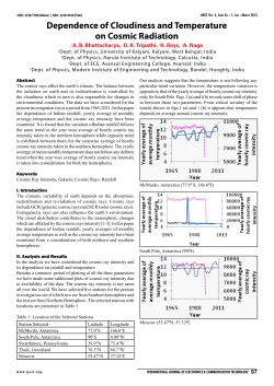 Dependence of Cloudiness and Temperature on Cosmic