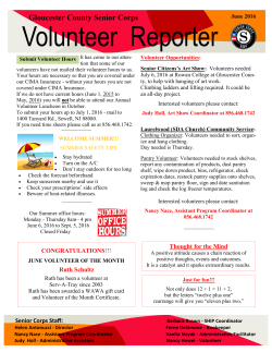 June 2016 - Rowan College at Gloucester County