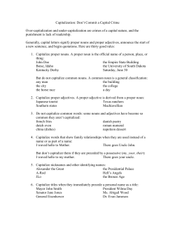 Capitalization - Readable Writer