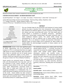 A REVIEW ON ACACIA ARABICA-AN INDIAN MEDICINAL PLANT