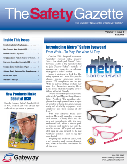 Introducing Metro&trade; Safety Eyewear!