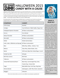 Palm Oil Candy - the El Paso Zoo