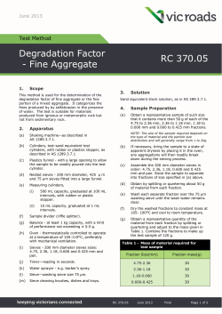 Test Method RC 370.05 - Degradation Factor - Fine