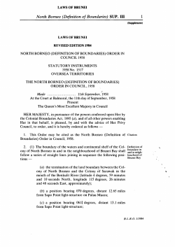 North Borneo (Definition of Boundaries) SUP. III 1